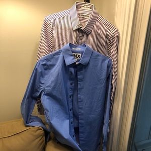 Two Express 1MX extra slim fit men’s dress shirts